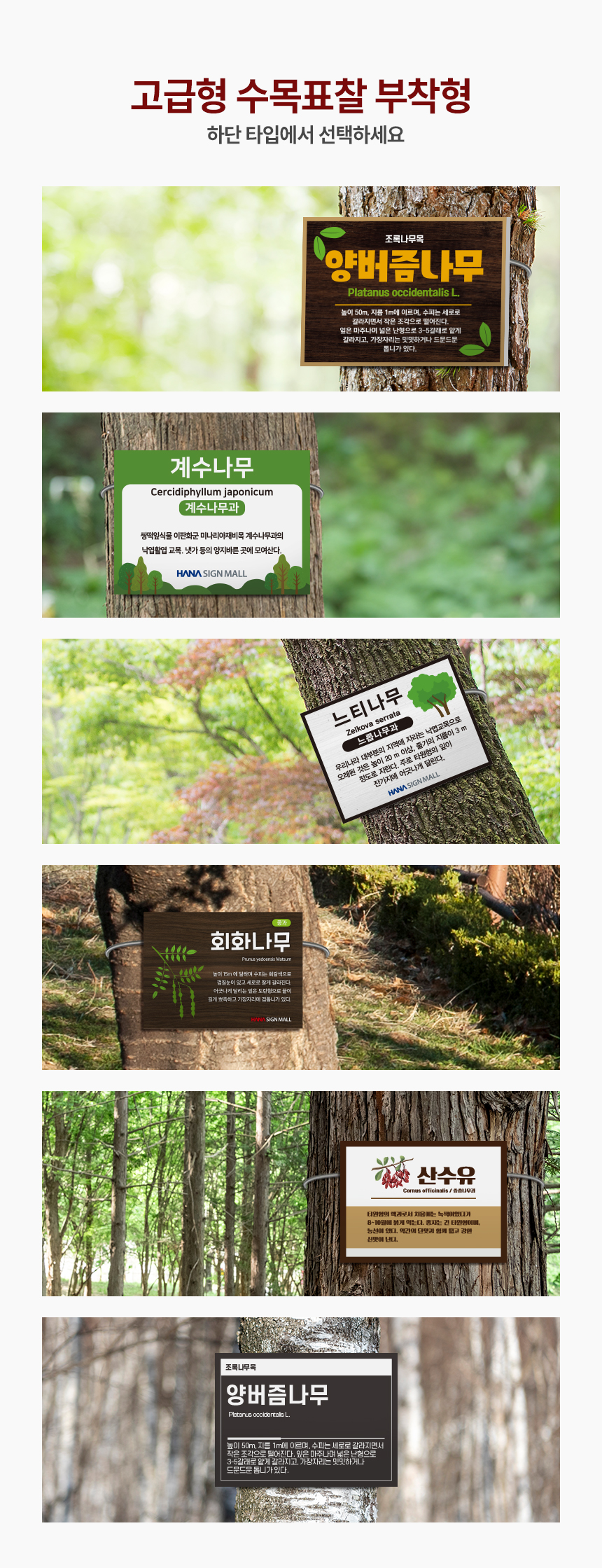 수목표찰_표지판